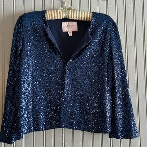 LK Bennett Royal Blue Sequin Jacket sz M